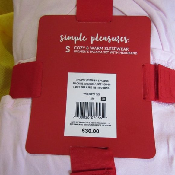 SIMPLE PLEASURES. WOMEN'S / GIRLS CAT PAJAMA SLEEP SET. SIZE SMALL. NWT. - Picture 3 of 10